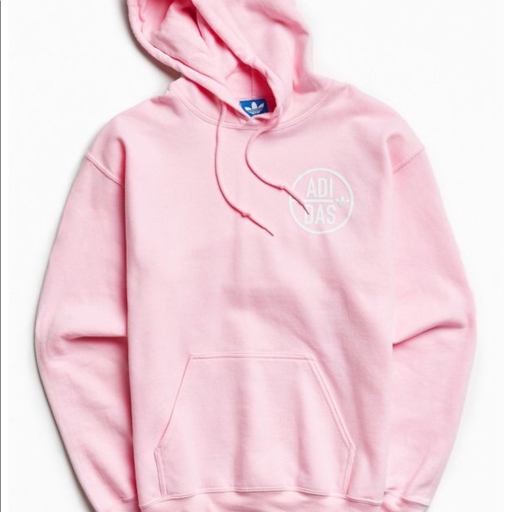 ADIDAS baby pink sweatshirt hoodie size SMALL